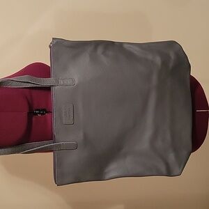 Grey Leather Tote Bag JM New York